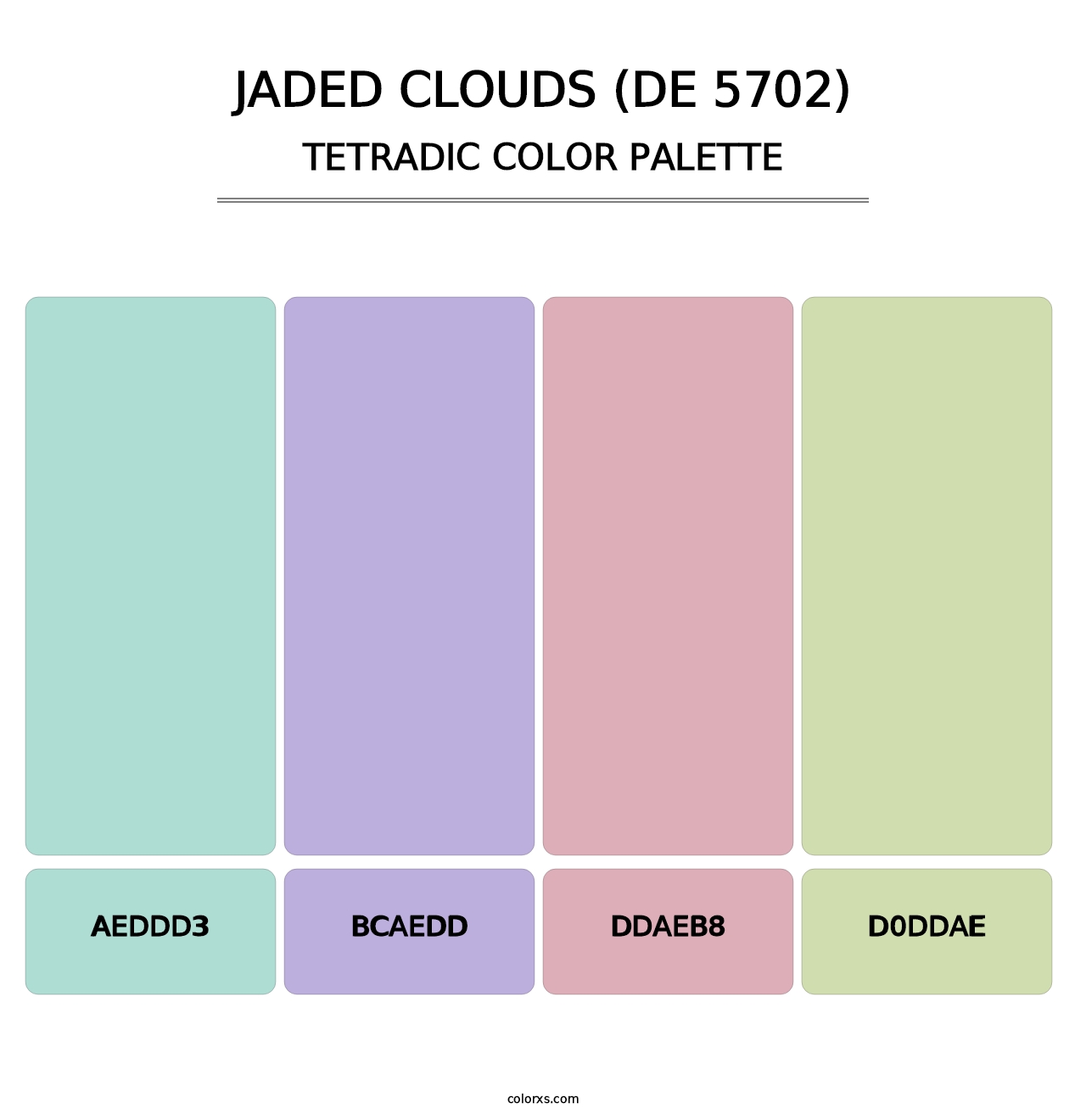 Jaded Clouds (DE 5702) - Tetradic Color Palette