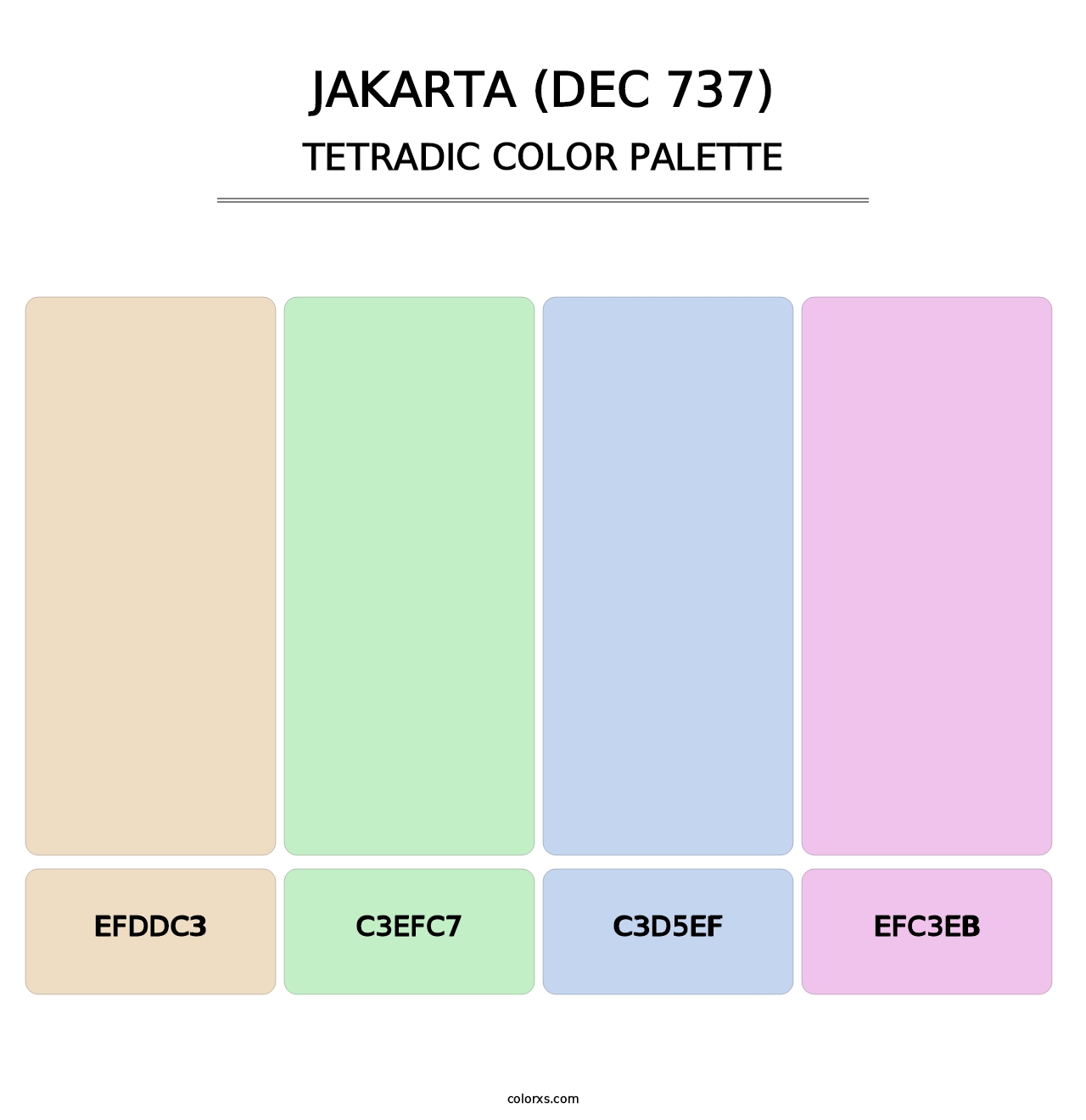 Jakarta (DEC 737) - Tetradic Color Palette