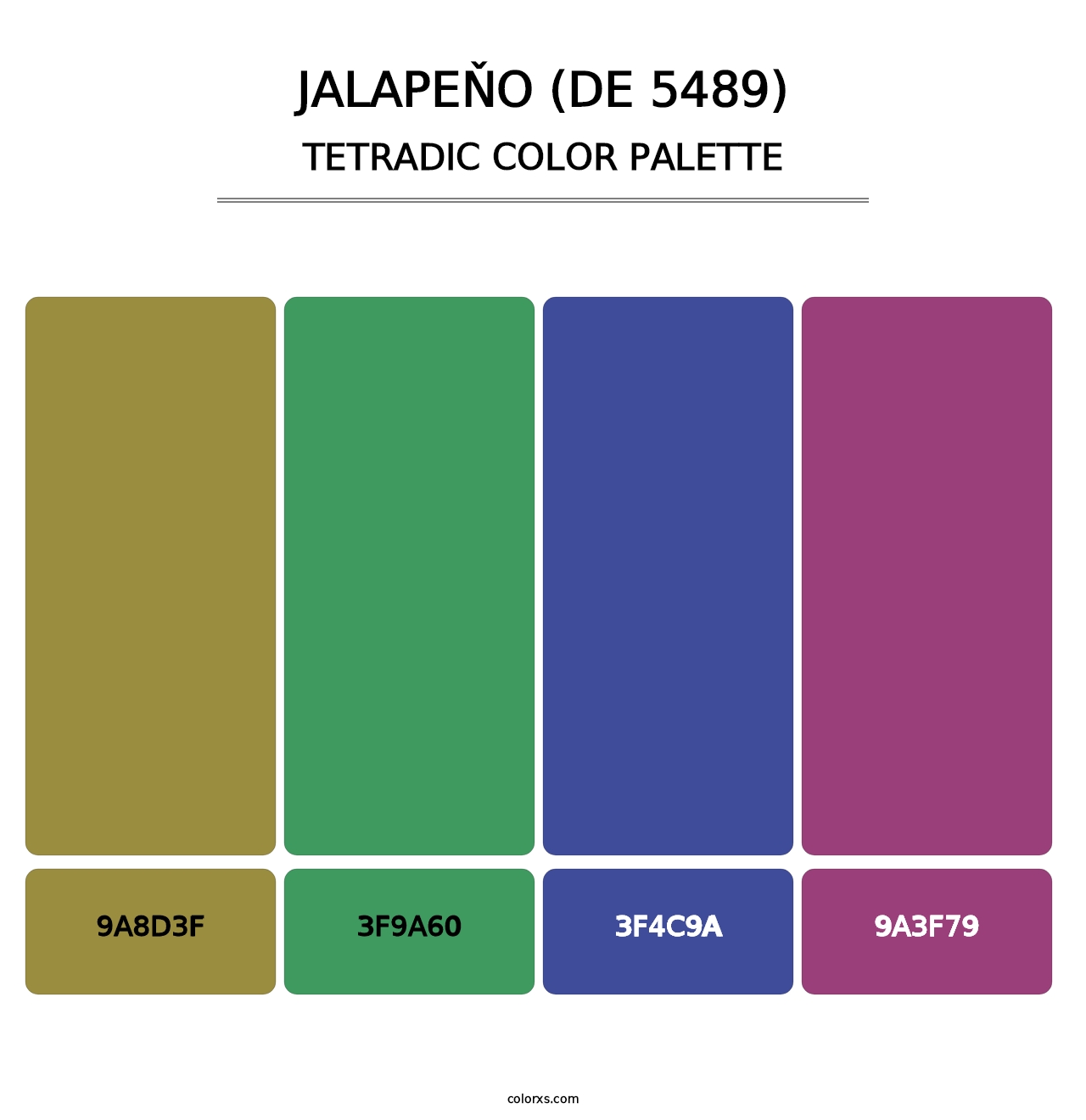 Jalapeňo (DE 5489) - Tetradic Color Palette