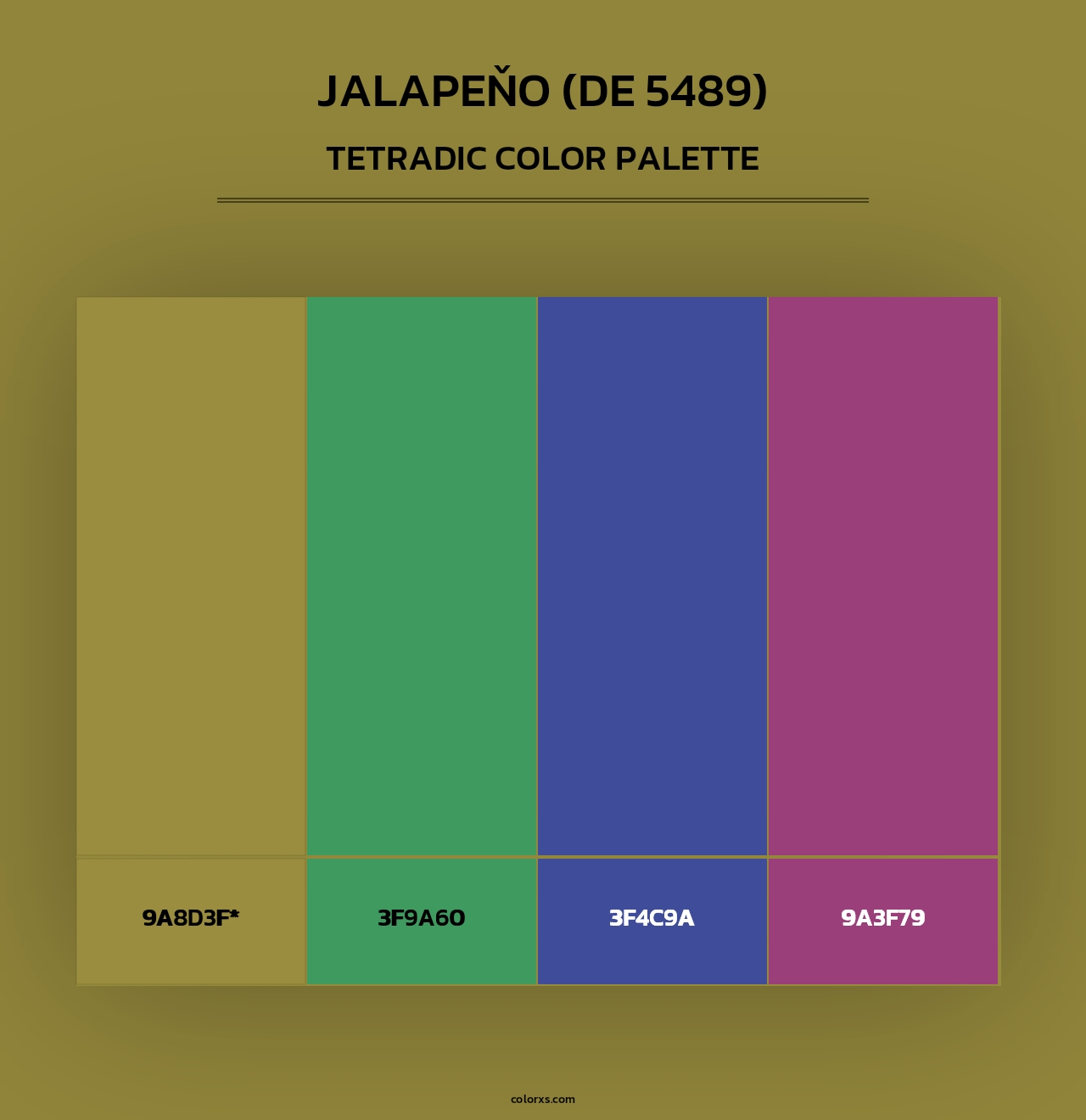 Jalapeňo (DE 5489) - Tetradic Color Palette