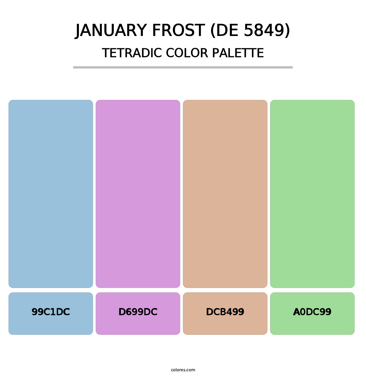 January Frost (DE 5849) - Tetradic Color Palette