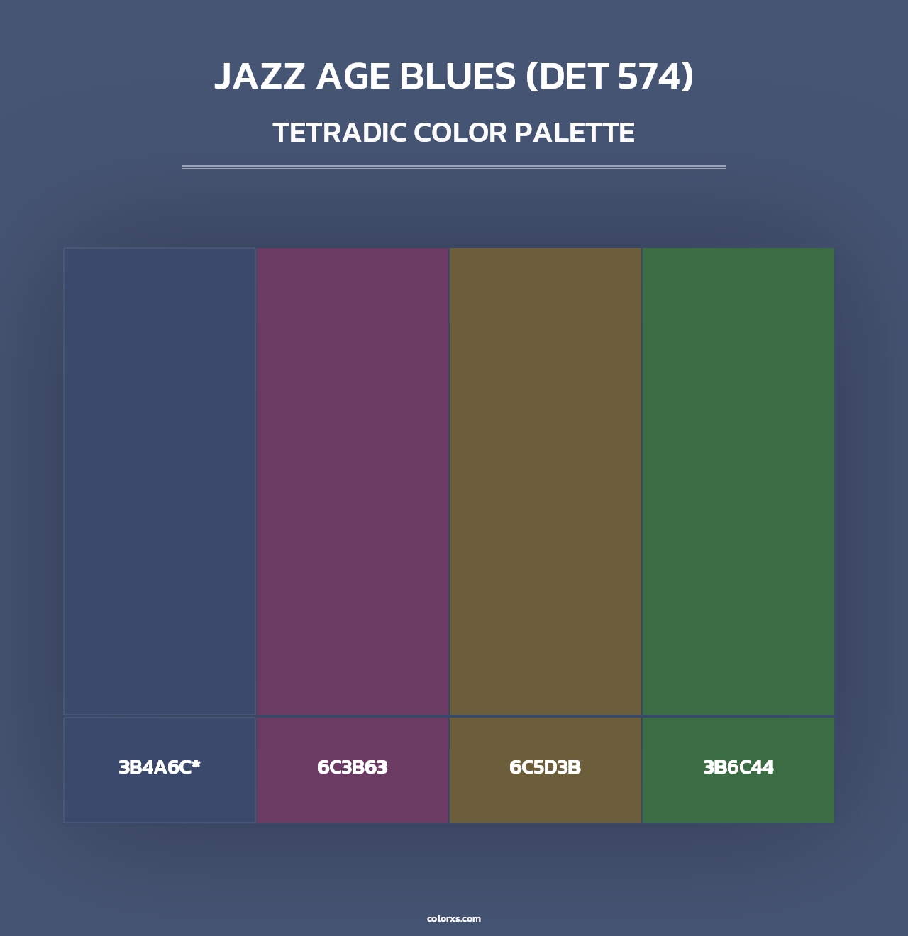 Jazz Age Blues (DET 574) - Tetradic Color Palette