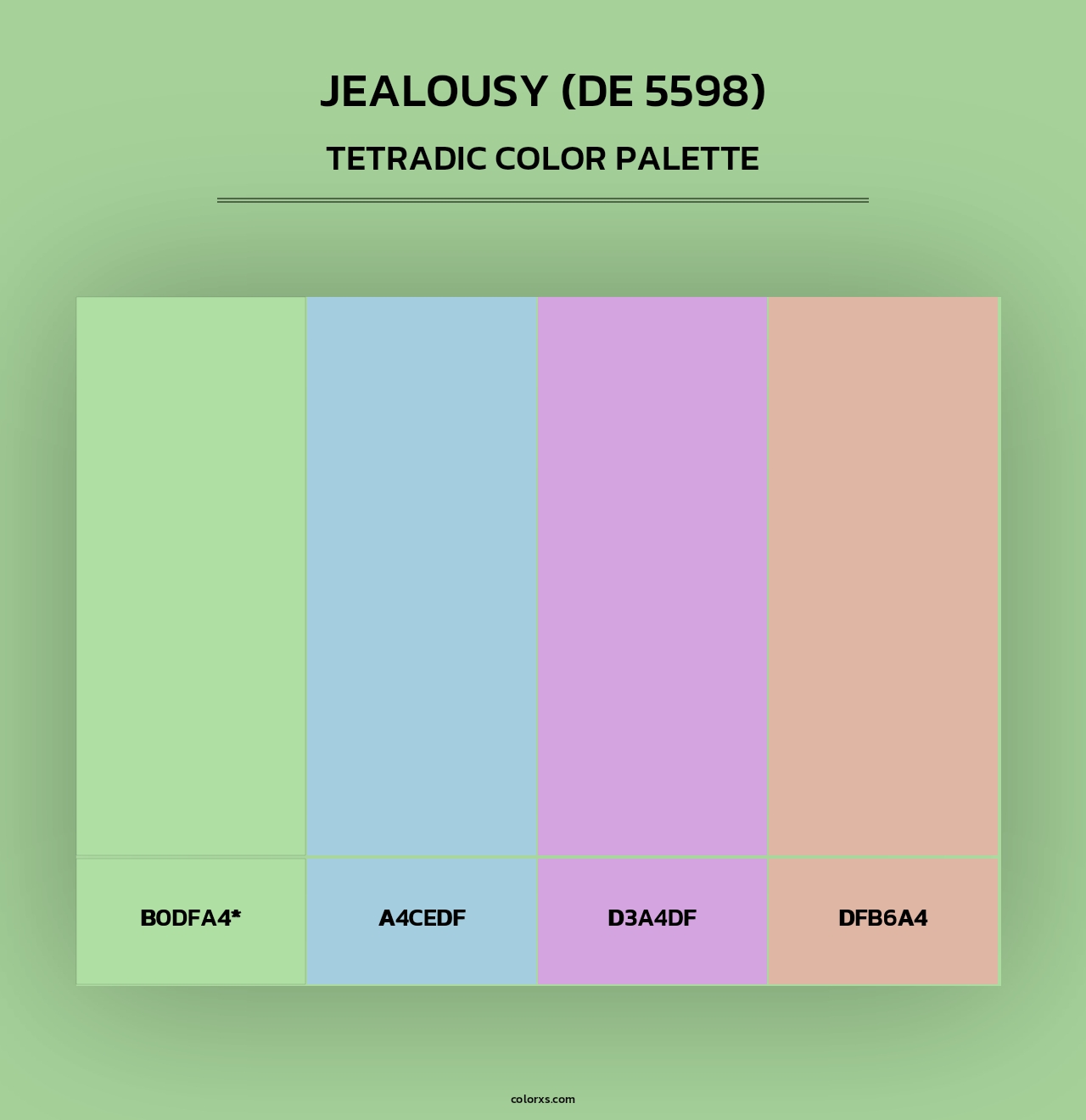 Jealousy (DE 5598) - Tetradic Color Palette