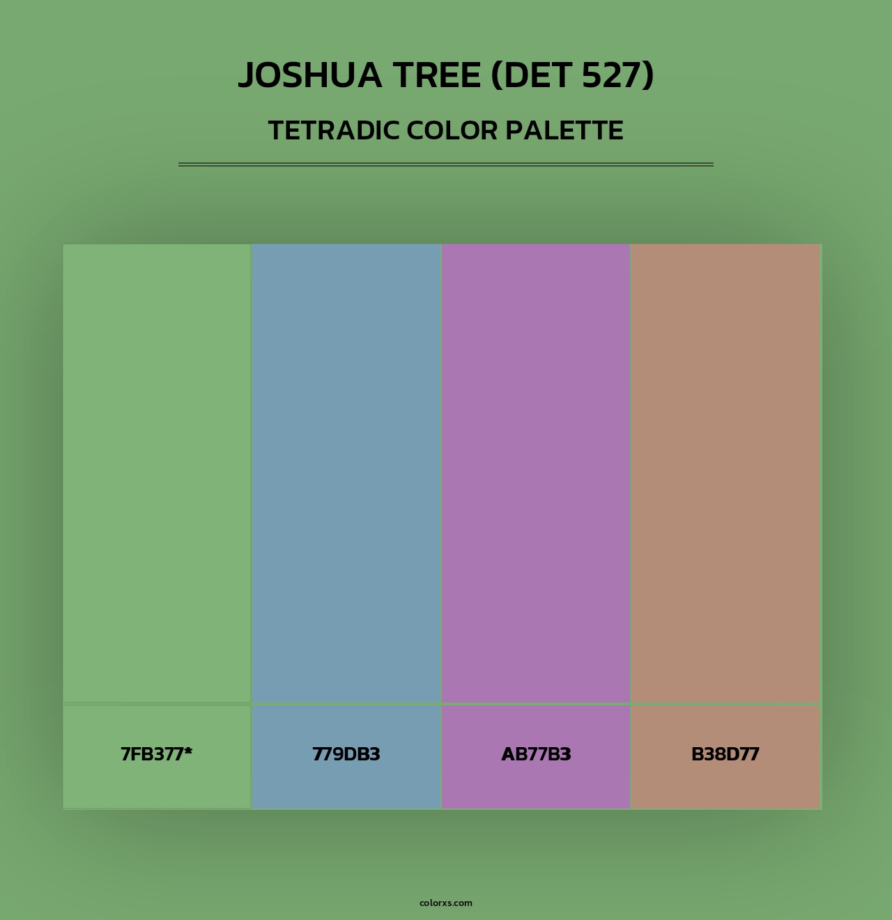 Joshua Tree (DET 527) - Tetradic Color Palette