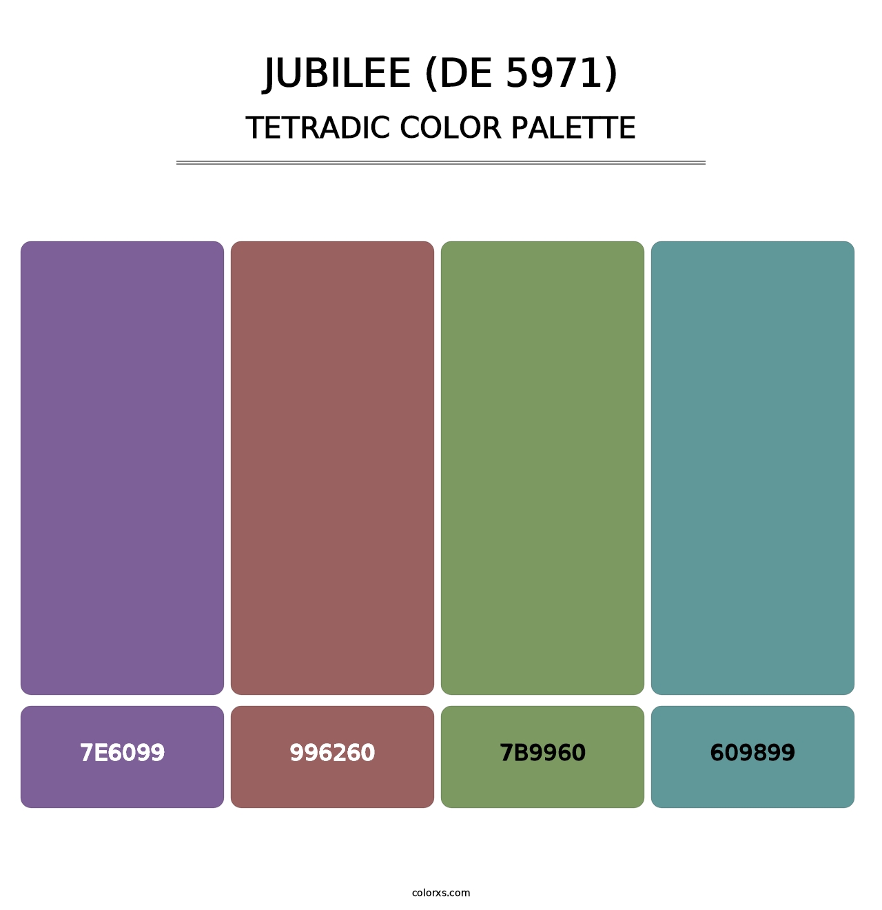 Jubilee (DE 5971) - Tetradic Color Palette