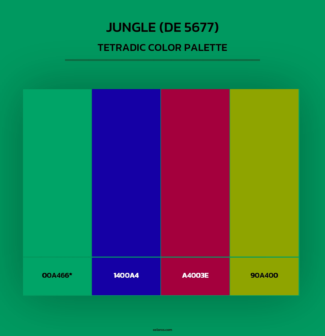 Jungle (DE 5677) - Tetradic Color Palette