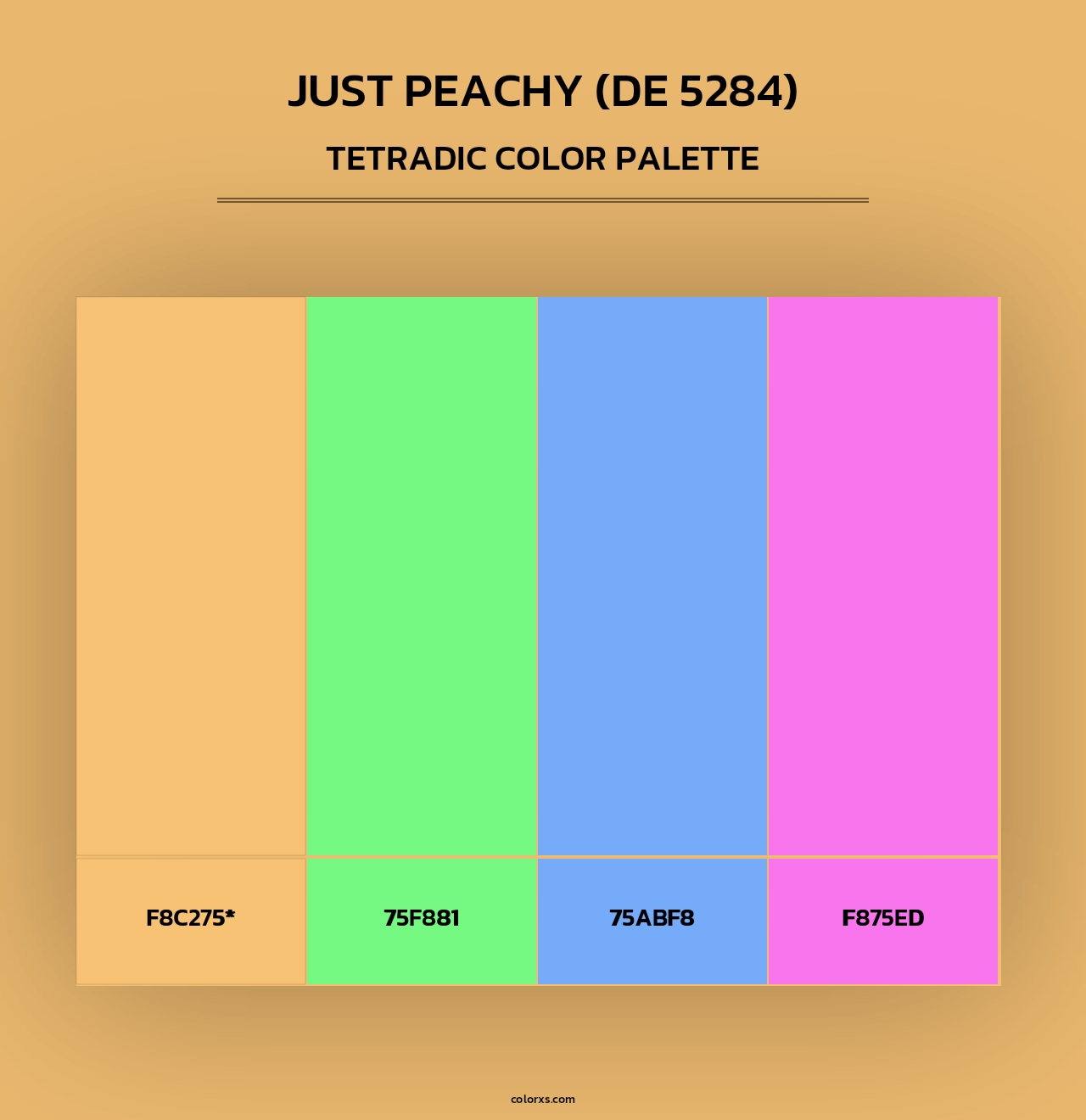 Just Peachy (DE 5284) - Tetradic Color Palette