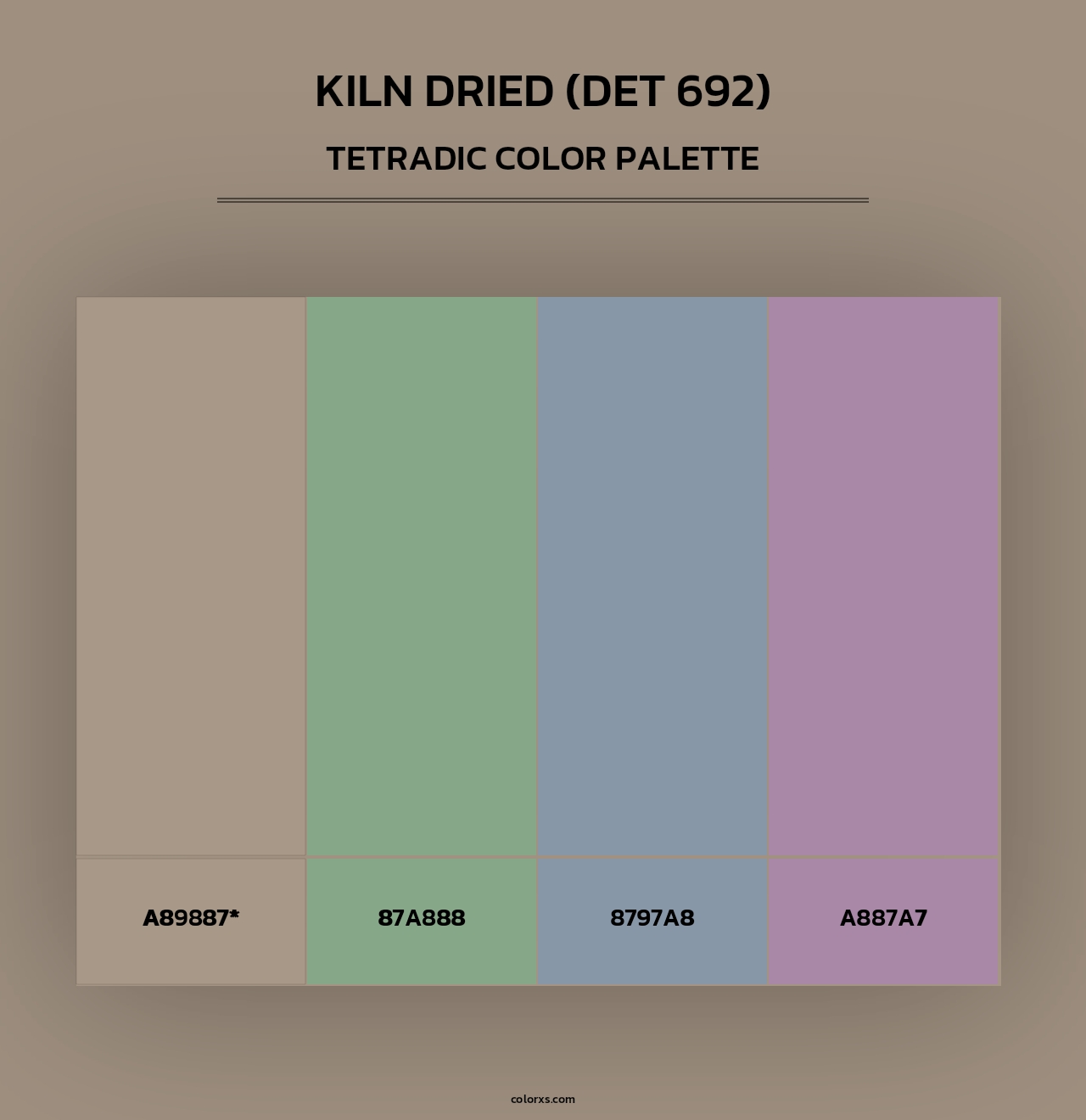 Kiln Dried (DET 692) - Tetradic Color Palette