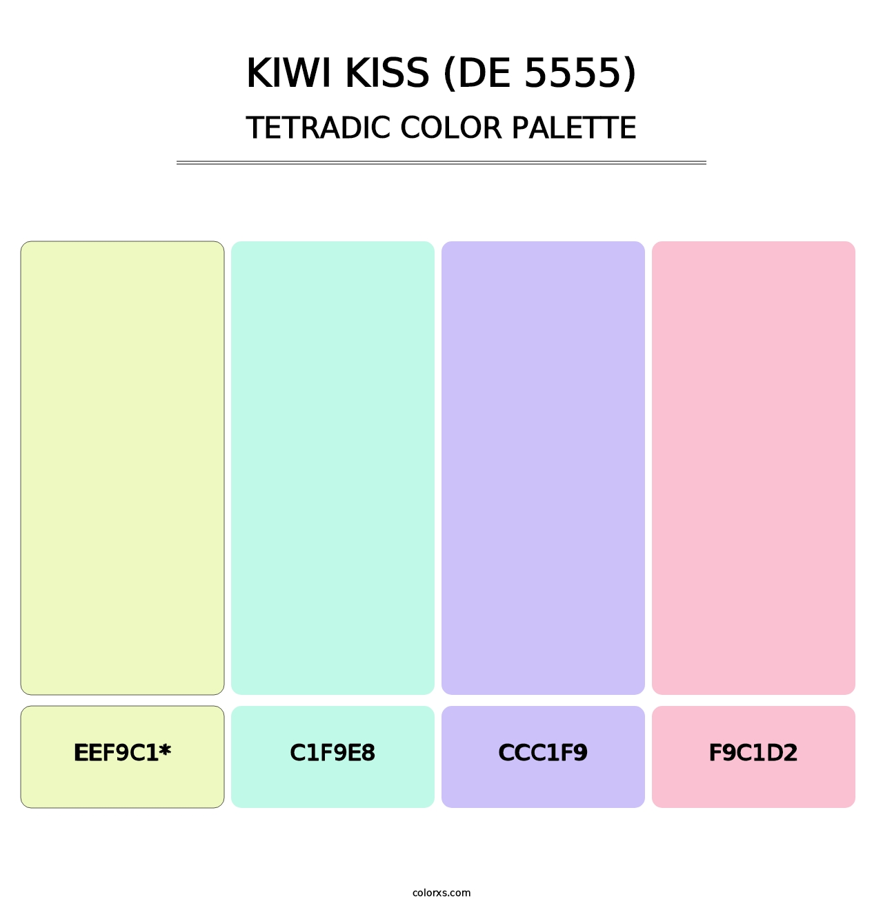 Kiwi Kiss (DE 5555) - Tetradic Color Palette
