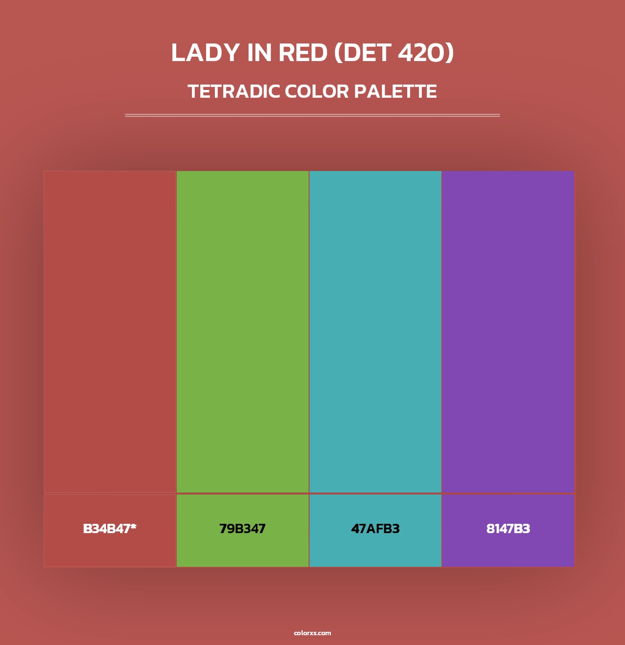 Lady in Red (DET 420) - Tetradic Color Palette