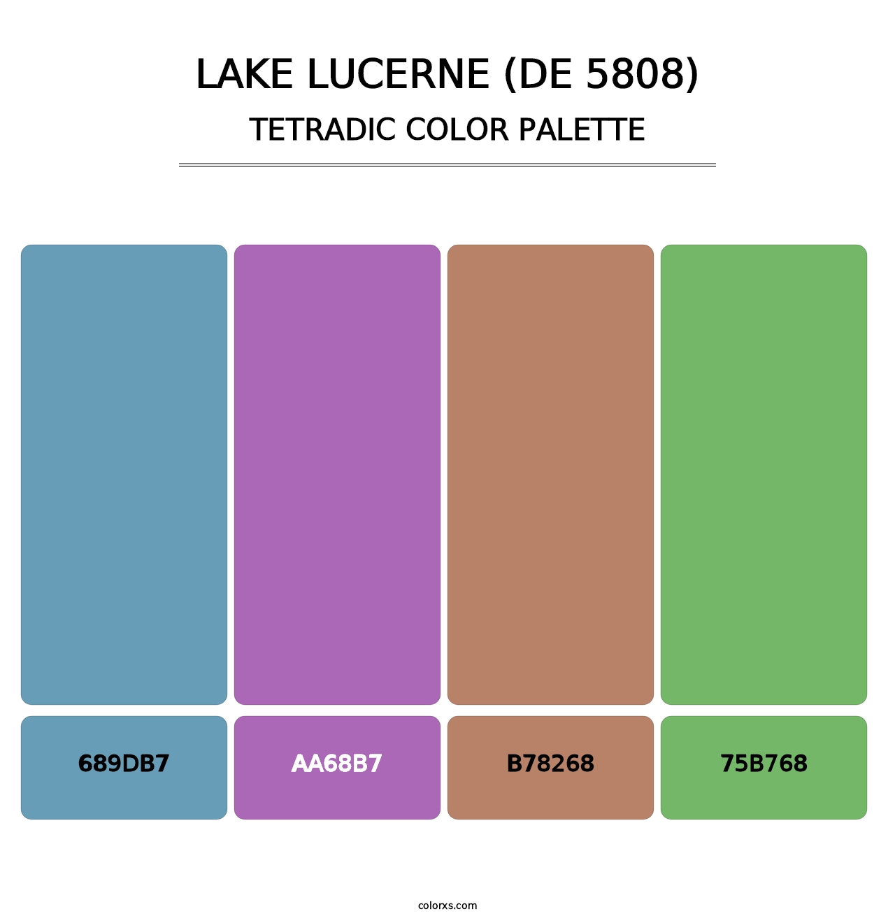 Lake Lucerne (DE 5808) - Tetradic Color Palette