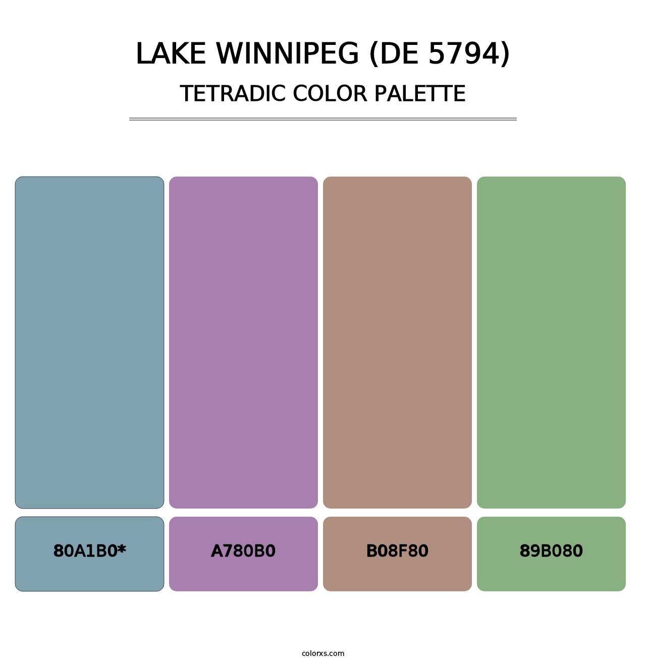 Lake Winnipeg (DE 5794) - Tetradic Color Palette