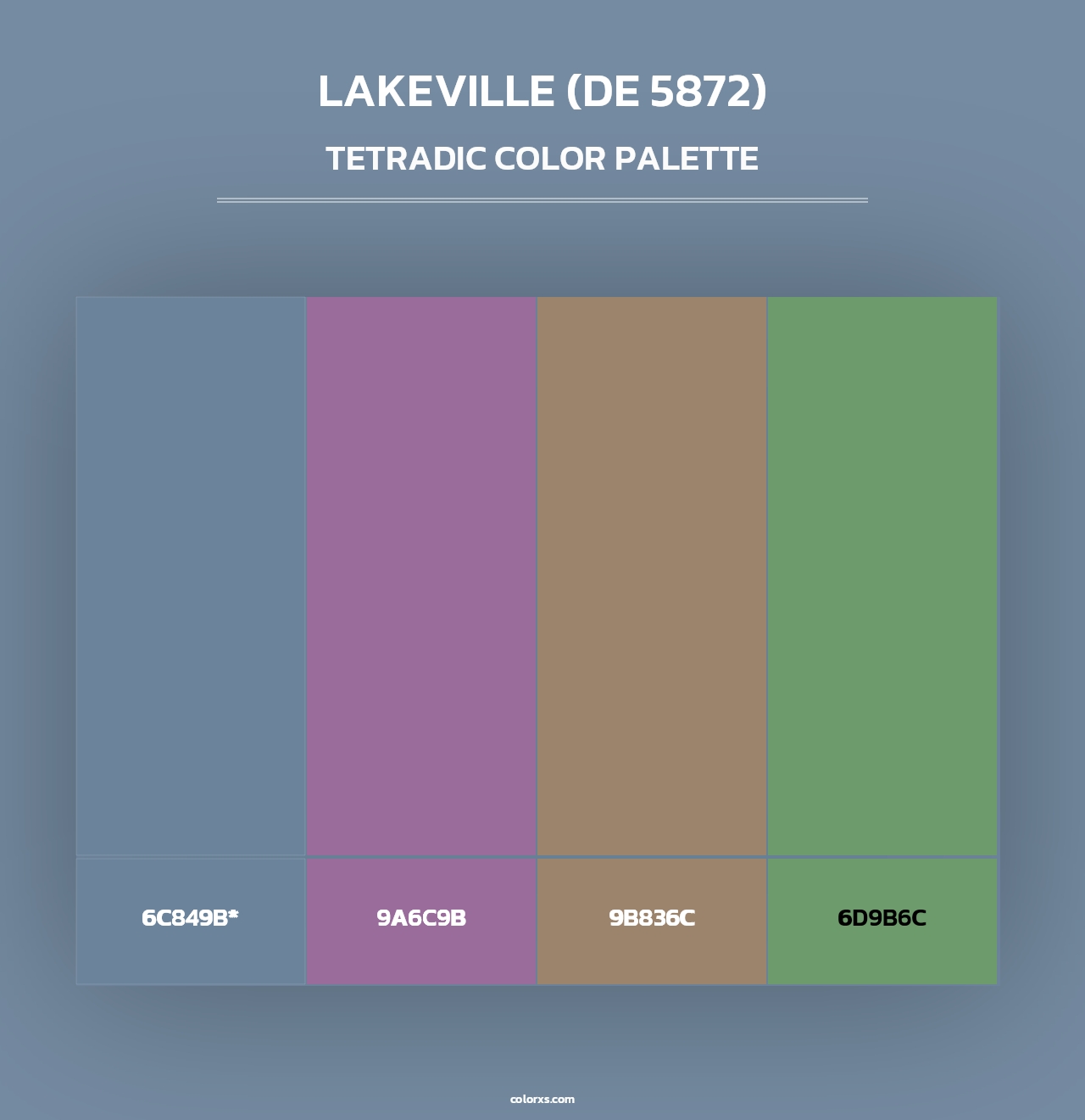 Lakeville (DE 5872) - Tetradic Color Palette