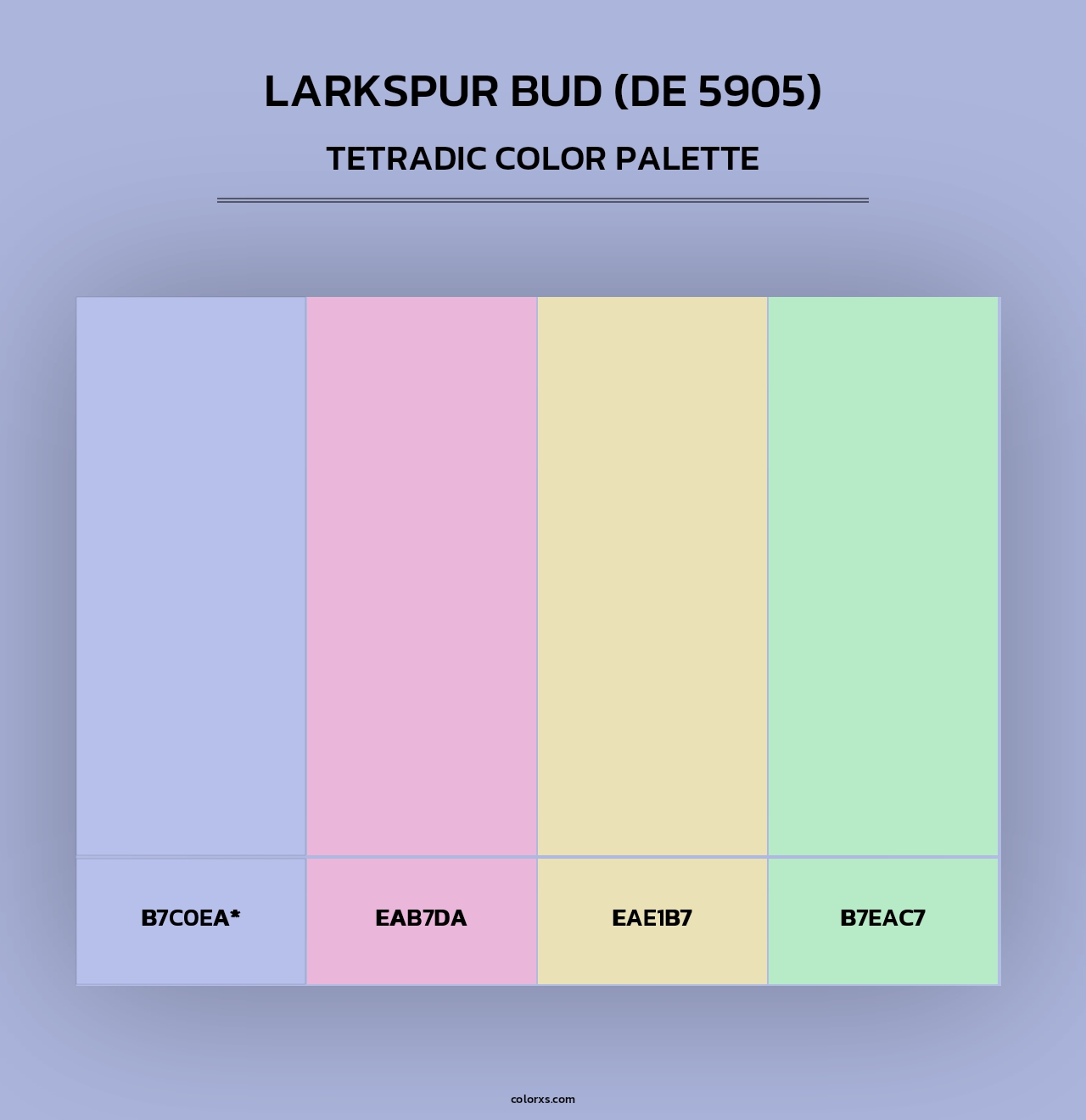 Larkspur Bud (DE 5905) - Tetradic Color Palette
