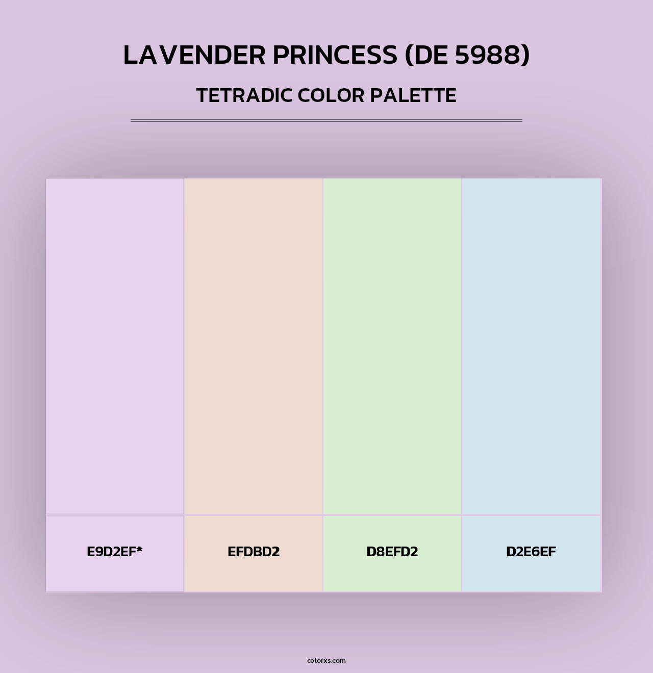 Lavender Princess (DE 5988) - Tetradic Color Palette
