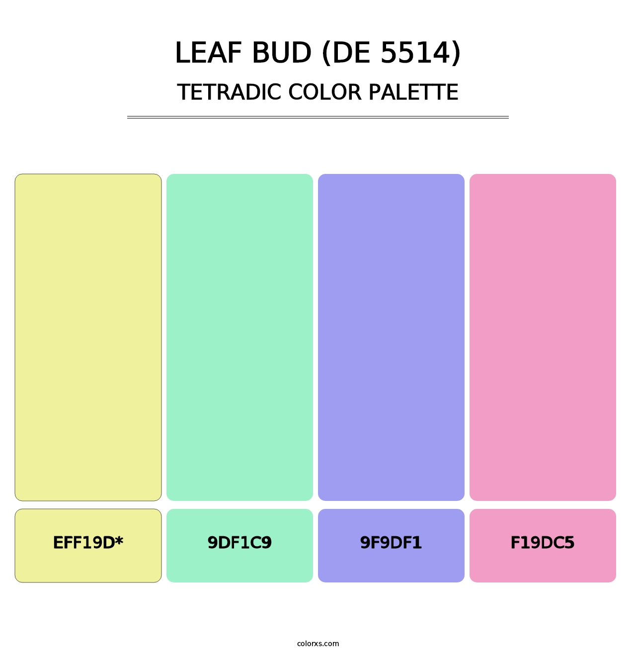 Leaf Bud (DE 5514) - Tetradic Color Palette