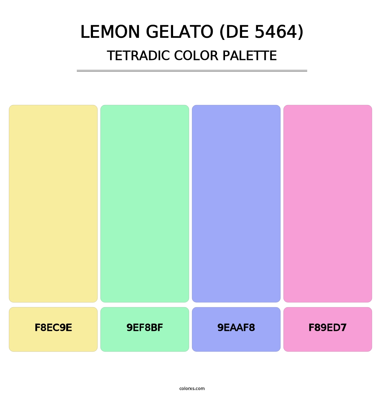 Lemon Gelato (DE 5464) - Tetradic Color Palette