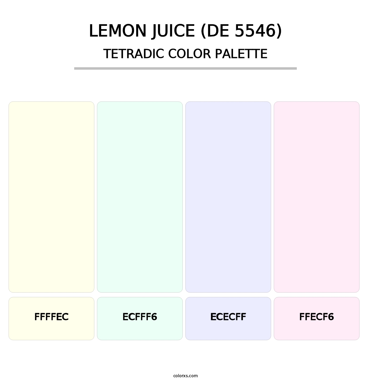 Lemon Juice (DE 5546) - Tetradic Color Palette