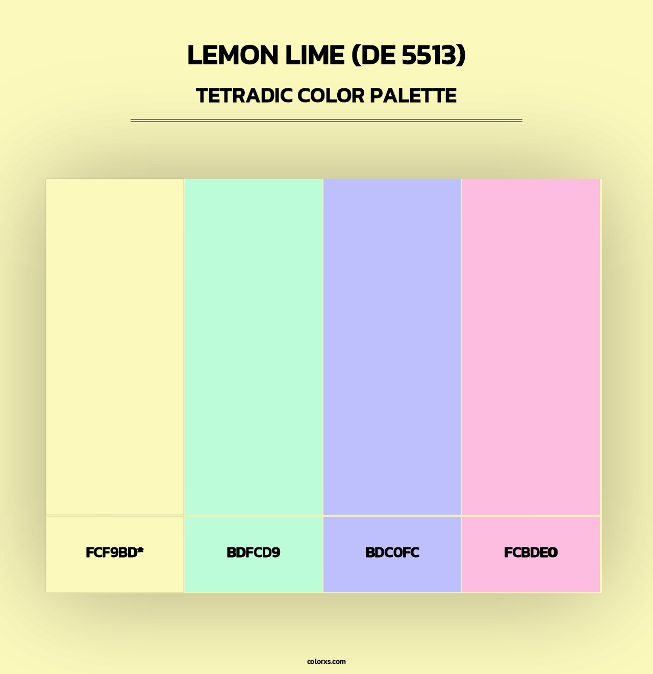 Lemon Lime (DE 5513) - Tetradic Color Palette