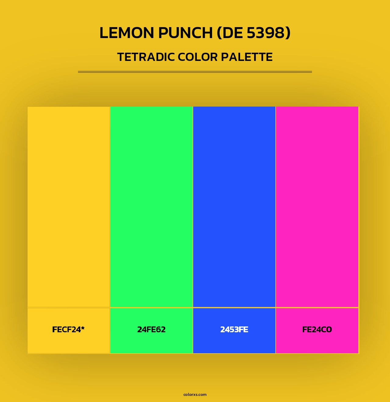 Lemon Punch (DE 5398) - Tetradic Color Palette