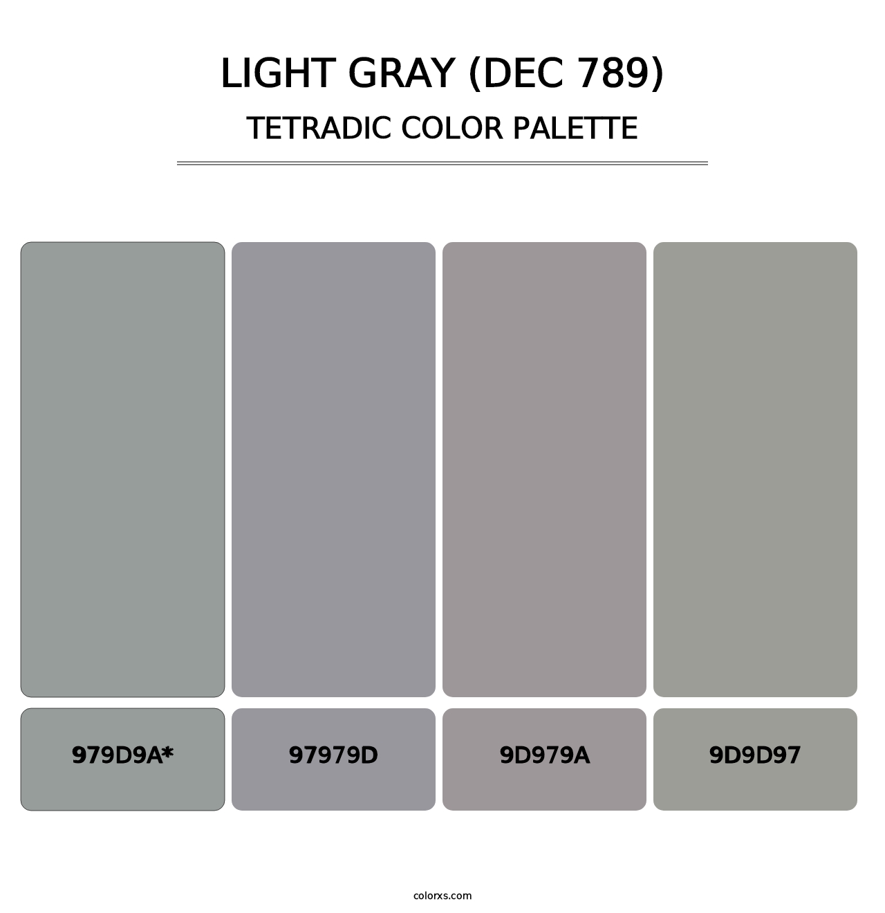 Light Gray (DEC 789) - Tetradic Color Palette
