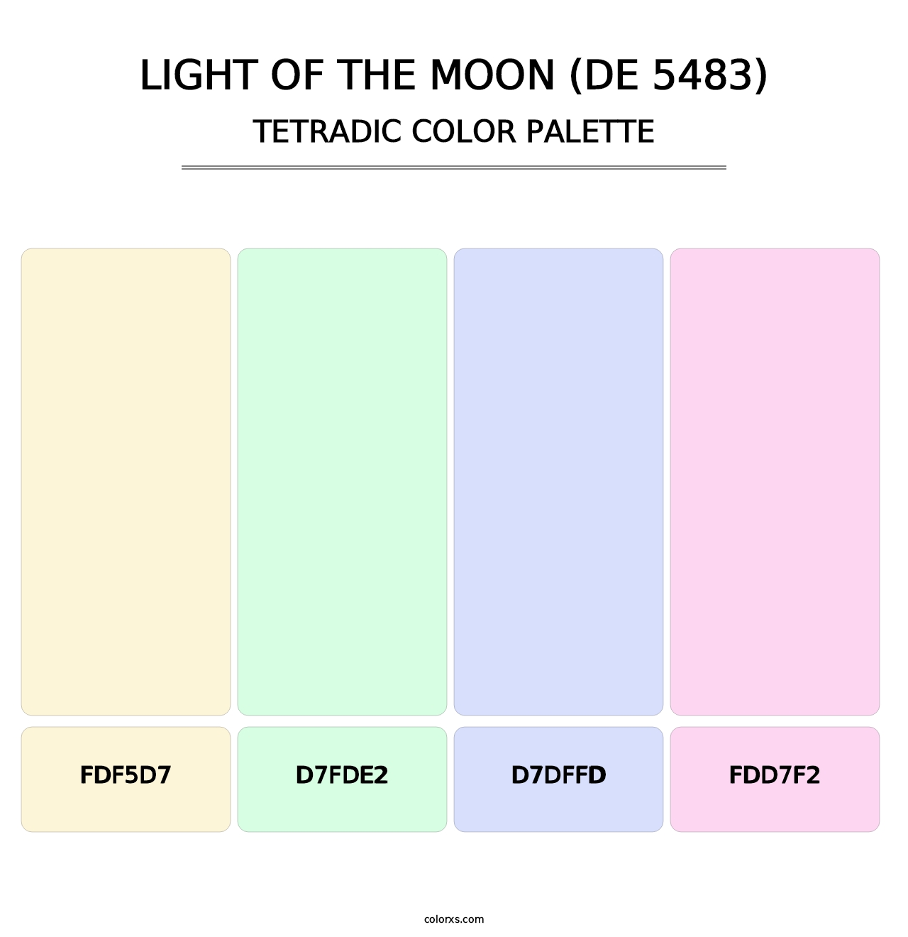 Light of the Moon (DE 5483) - Tetradic Color Palette