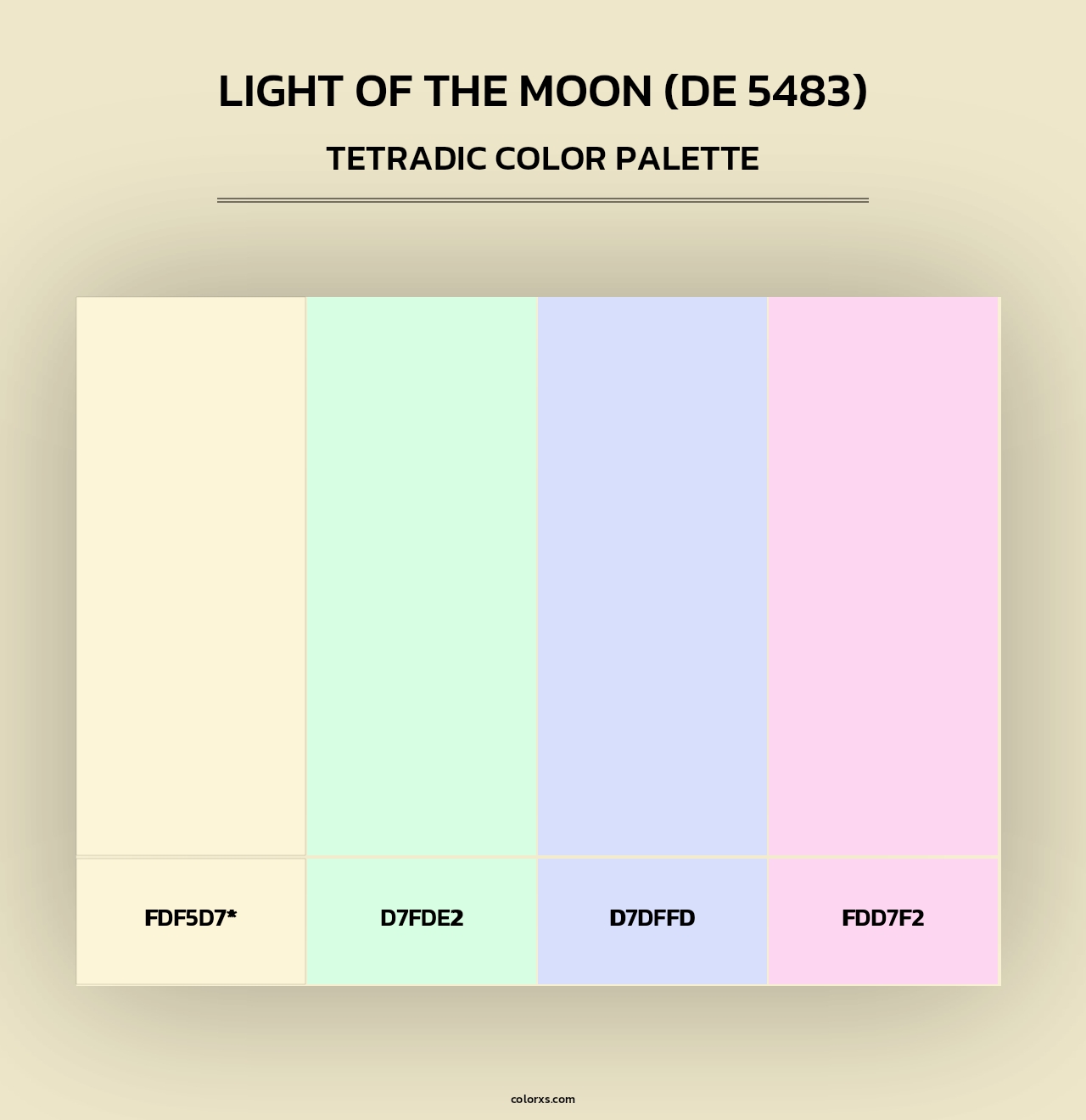 Light of the Moon (DE 5483) - Tetradic Color Palette