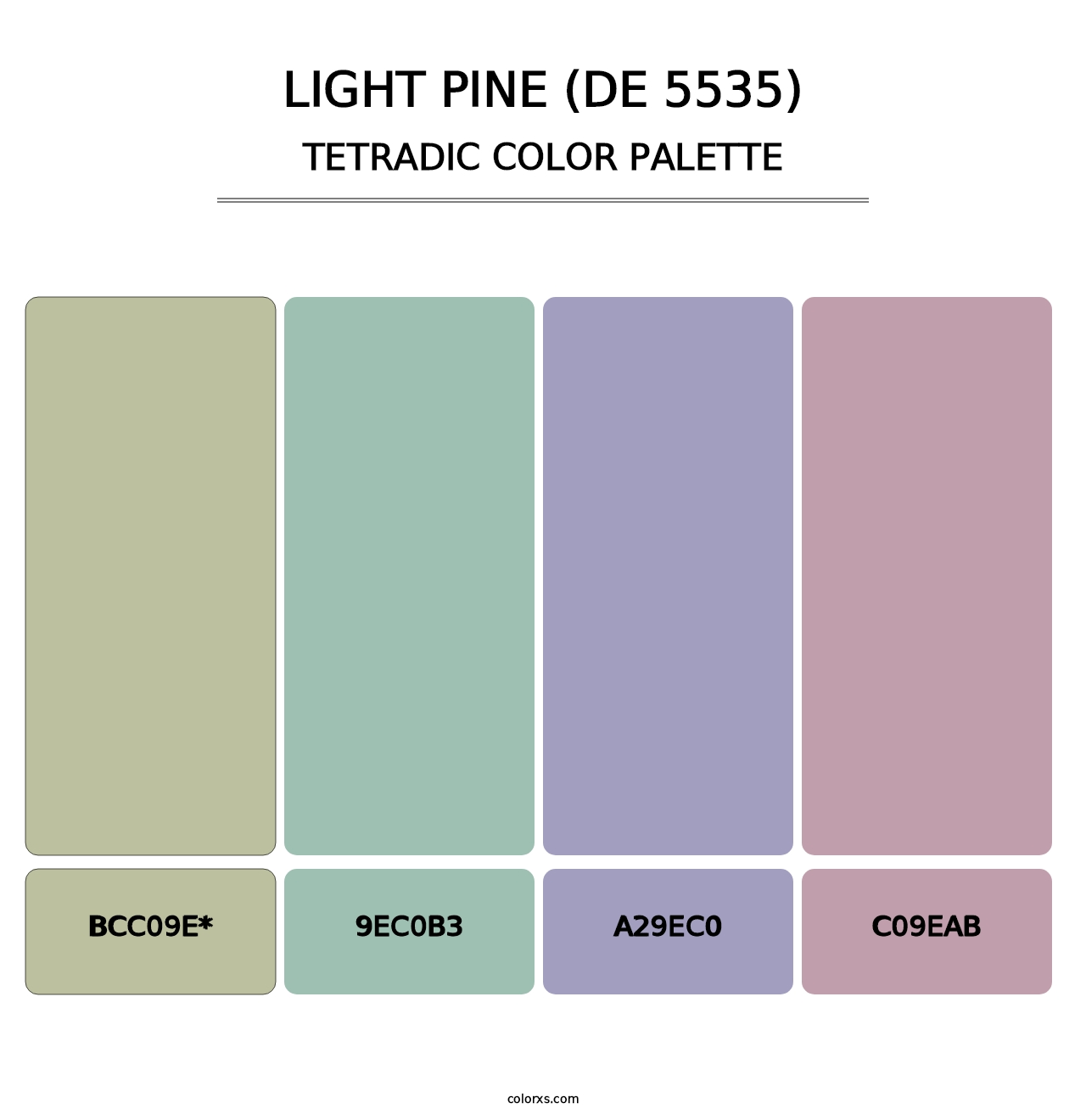 Light Pine (DE 5535) - Tetradic Color Palette