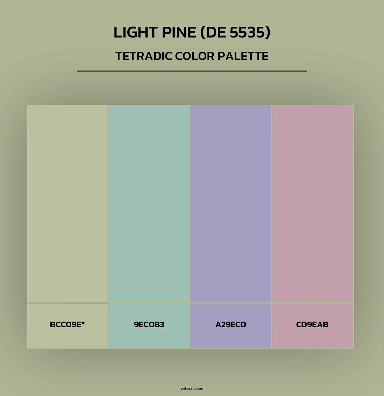 Light Pine (DE 5535) - Tetradic Color Palette