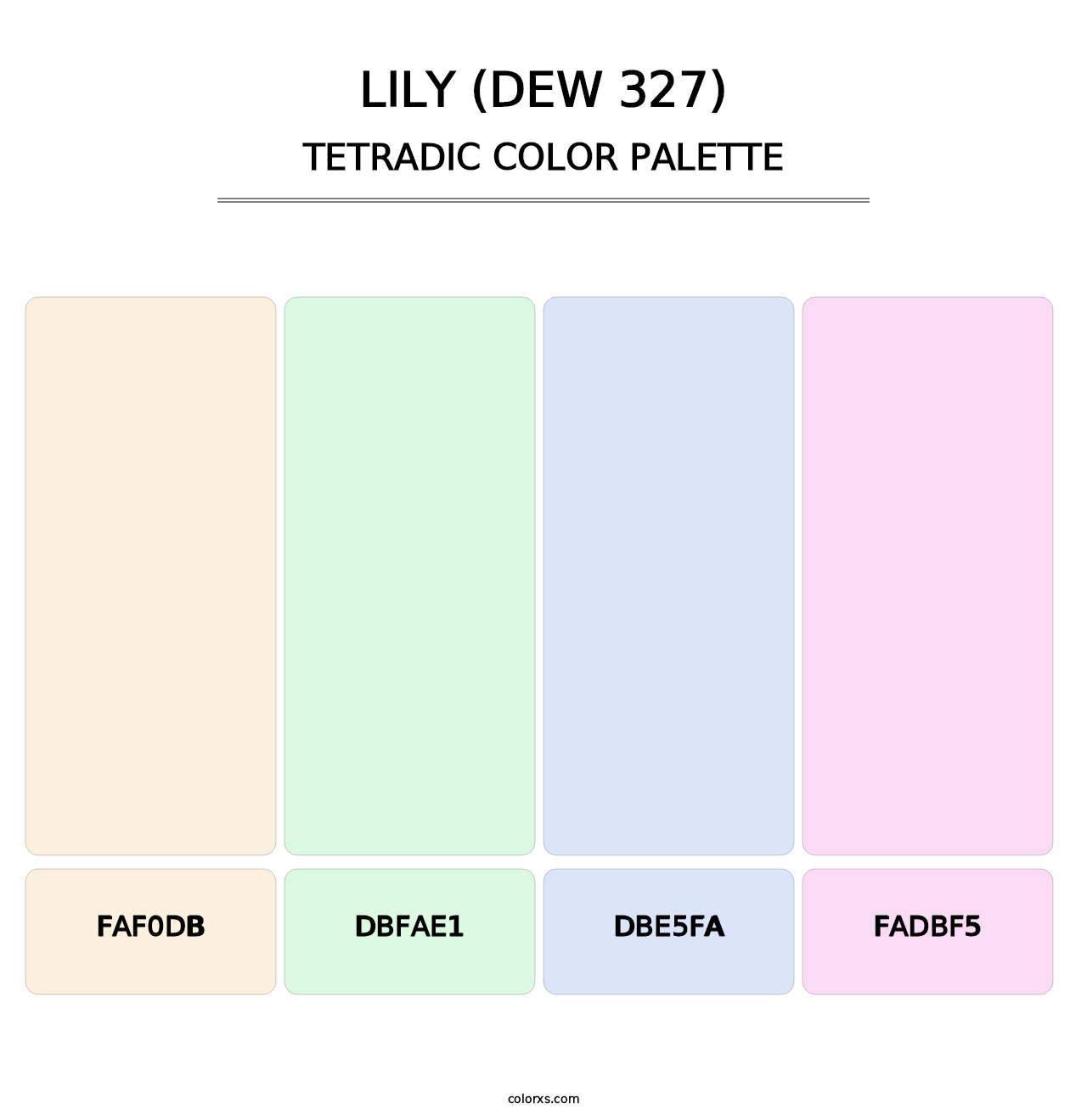 Lily (DEW 327) - Tetradic Color Palette