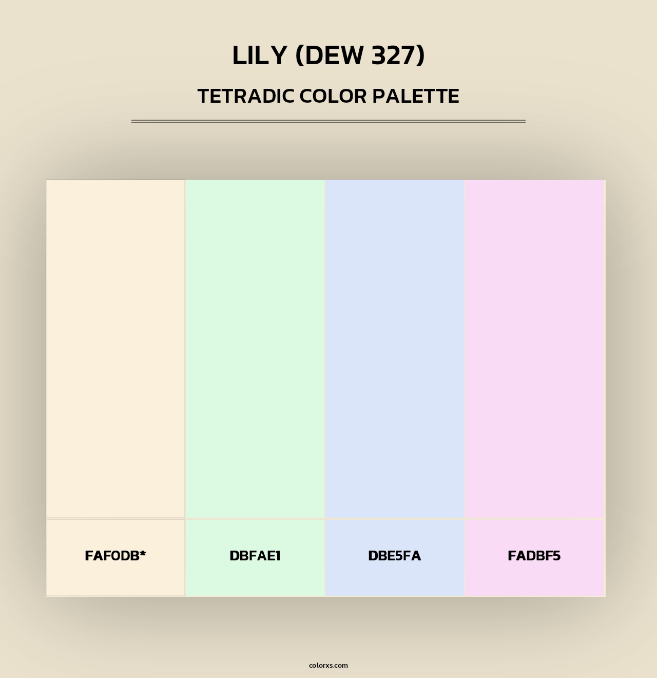 Lily (DEW 327) - Tetradic Color Palette