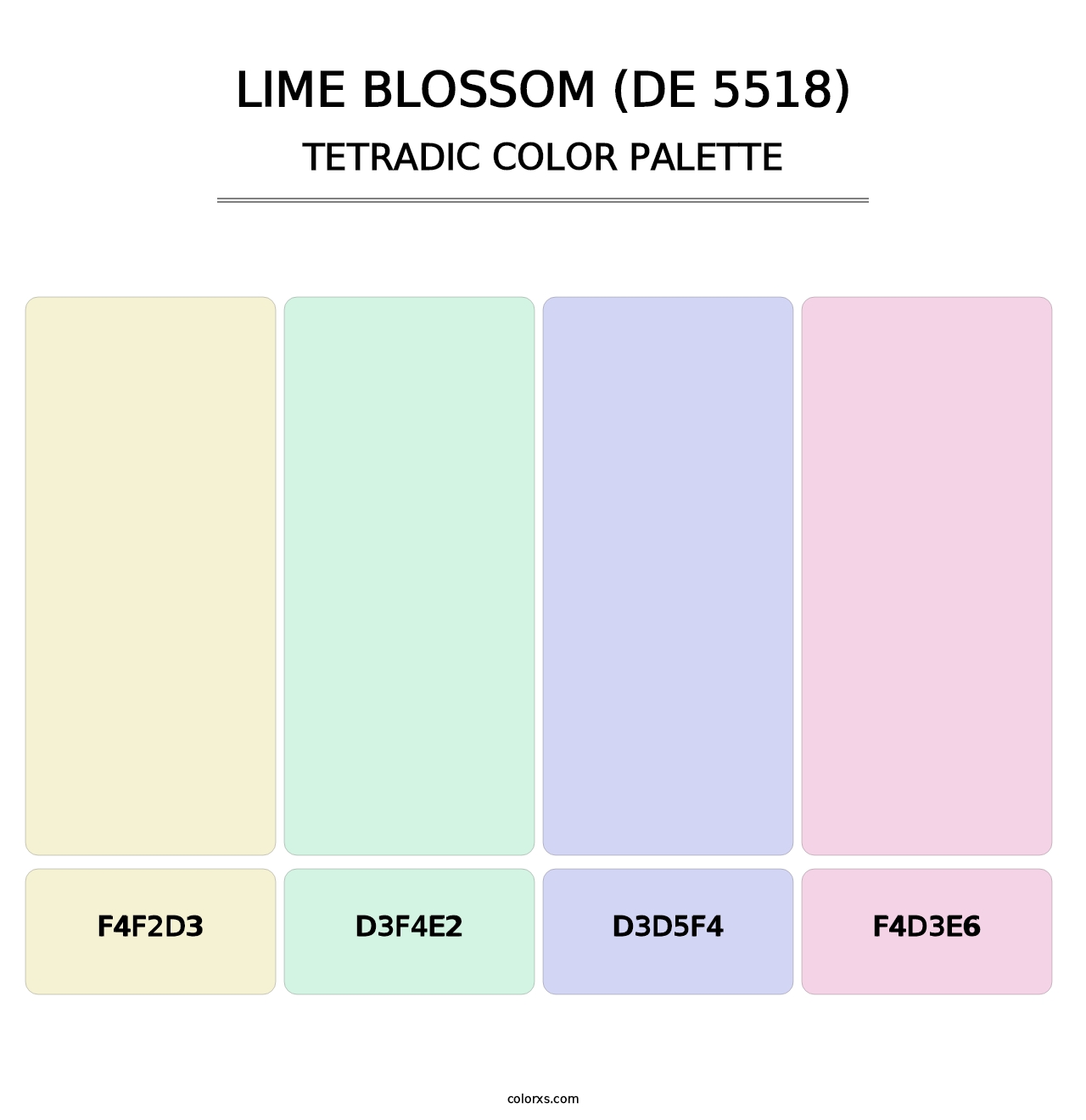 Lime Blossom (DE 5518) - Tetradic Color Palette