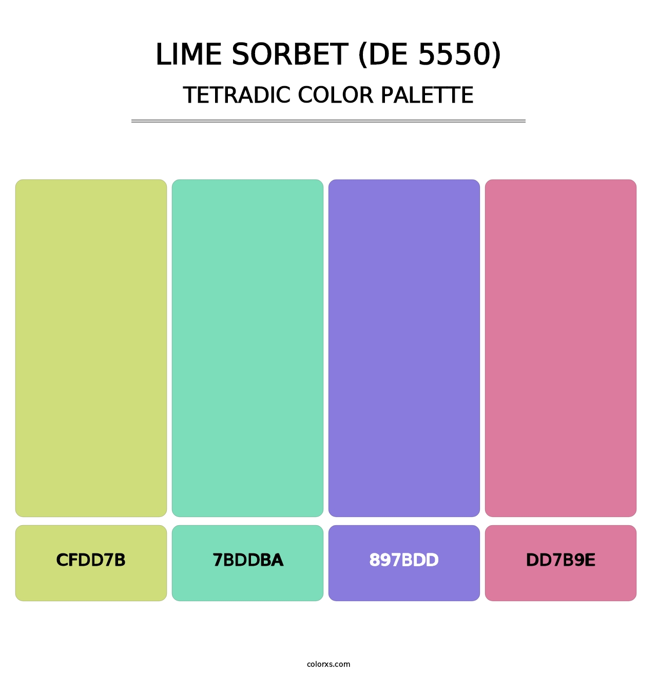 Lime Sorbet (DE 5550) - Tetradic Color Palette