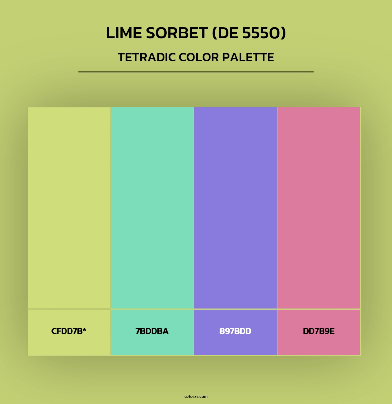 Lime Sorbet (DE 5550) - Tetradic Color Palette