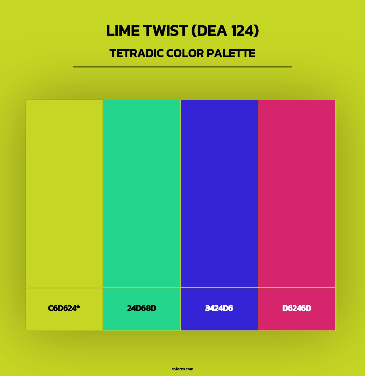 Lime Twist (DEA 124) - Tetradic Color Palette