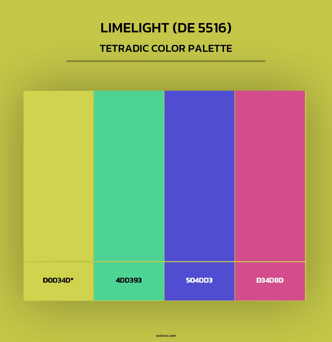 Limelight (DE 5516) - Tetradic Color Palette