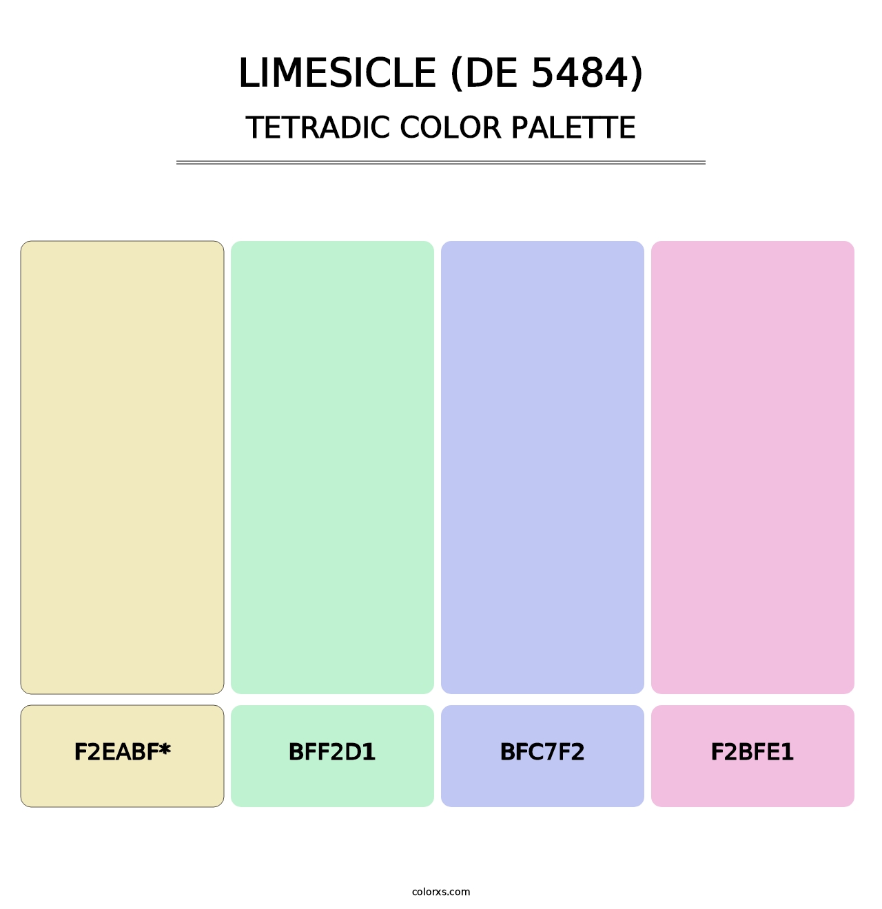 Limesicle (DE 5484) - Tetradic Color Palette