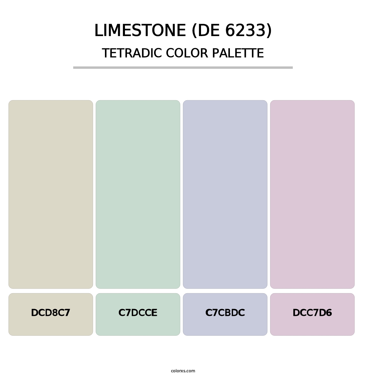 Limestone (DE 6233) - Tetradic Color Palette