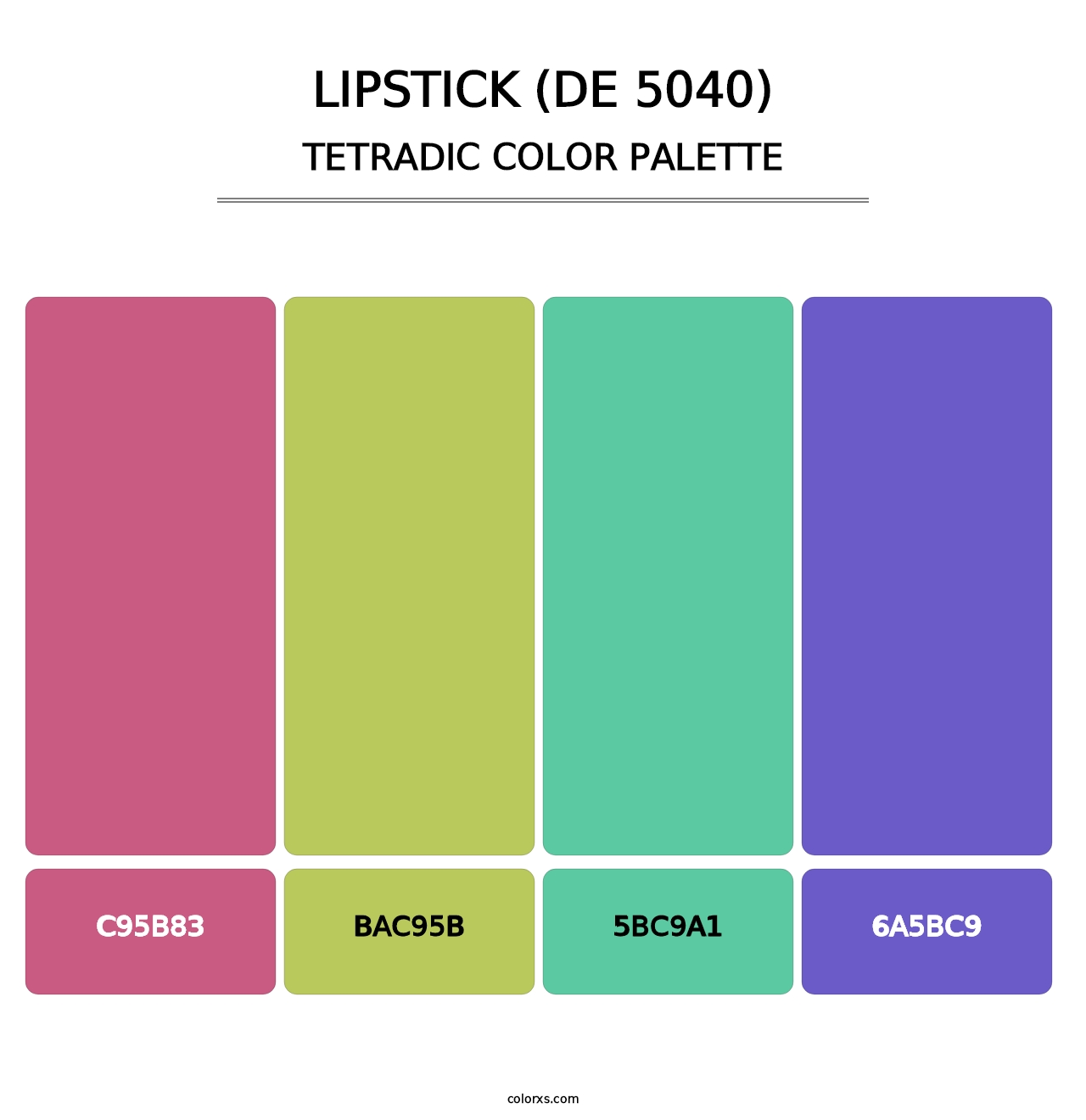 Lipstick (DE 5040) - Tetradic Color Palette