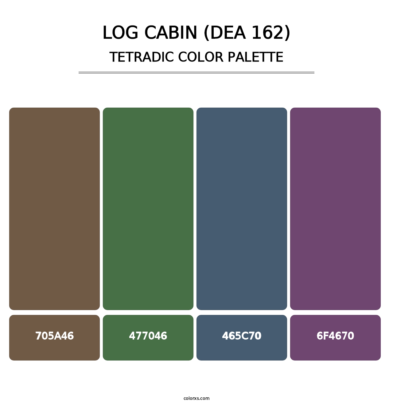 Log Cabin (DEA 162) - Tetradic Color Palette