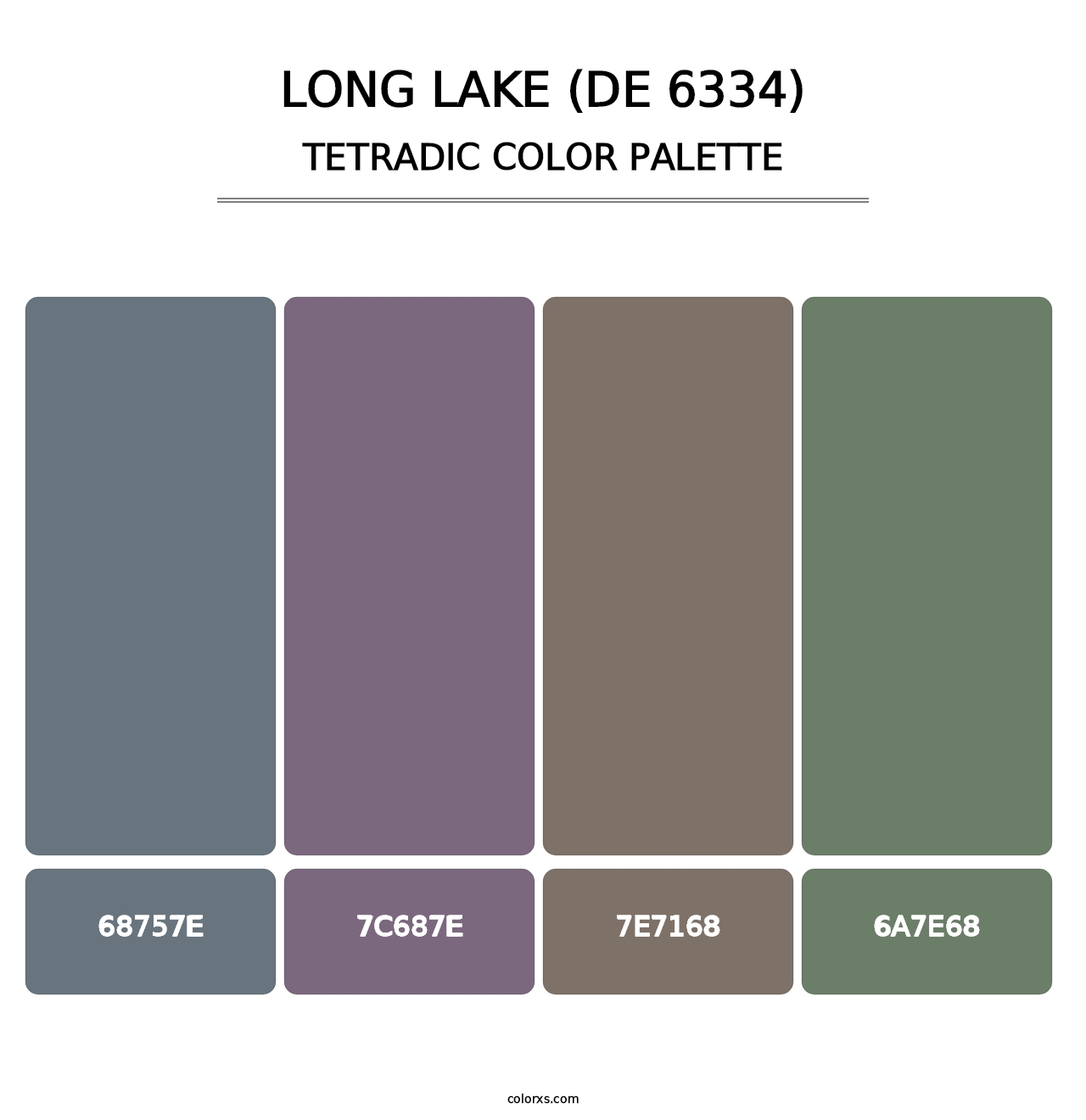 Long Lake (DE 6334) - Tetradic Color Palette