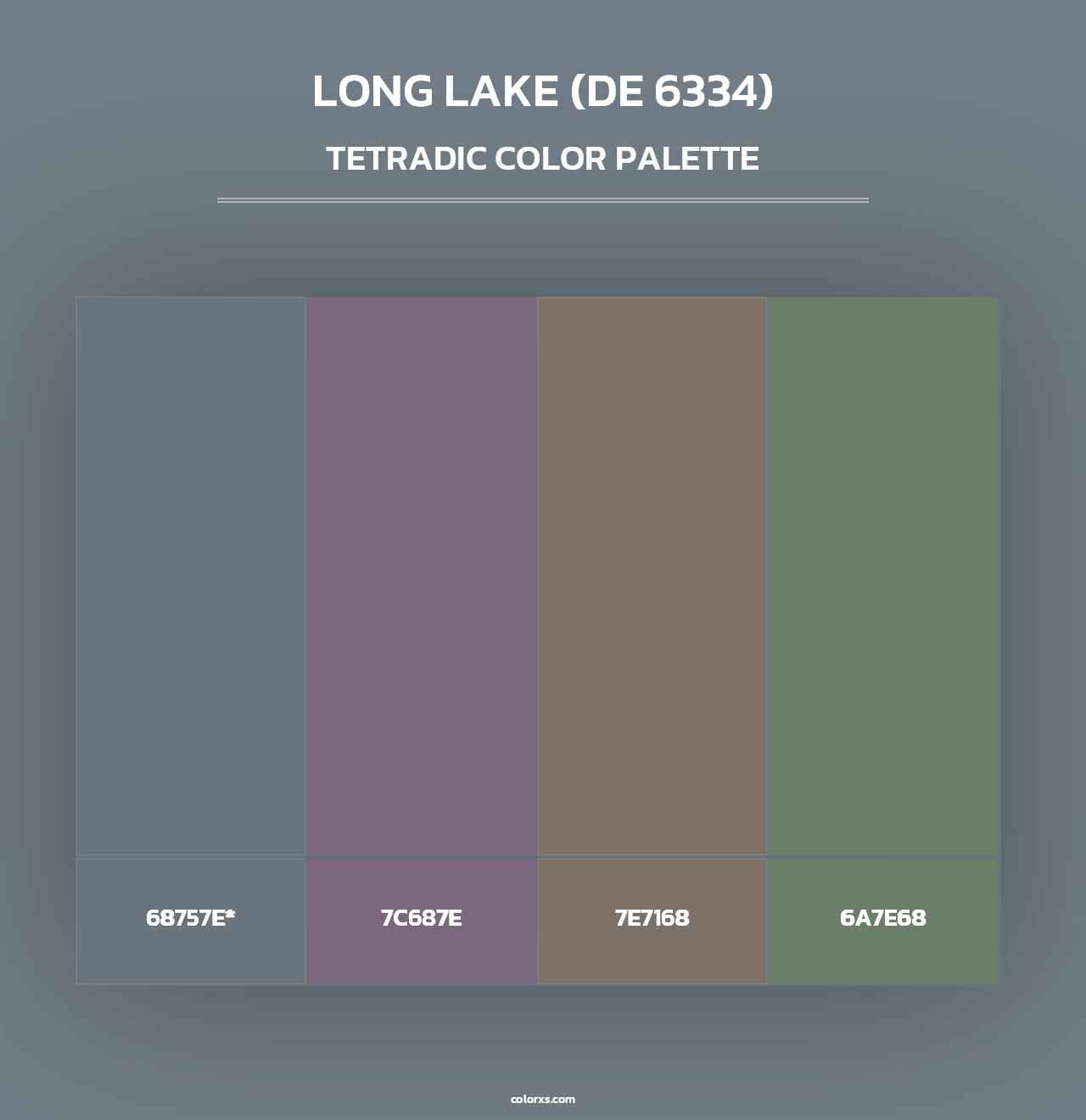 Long Lake (DE 6334) - Tetradic Color Palette