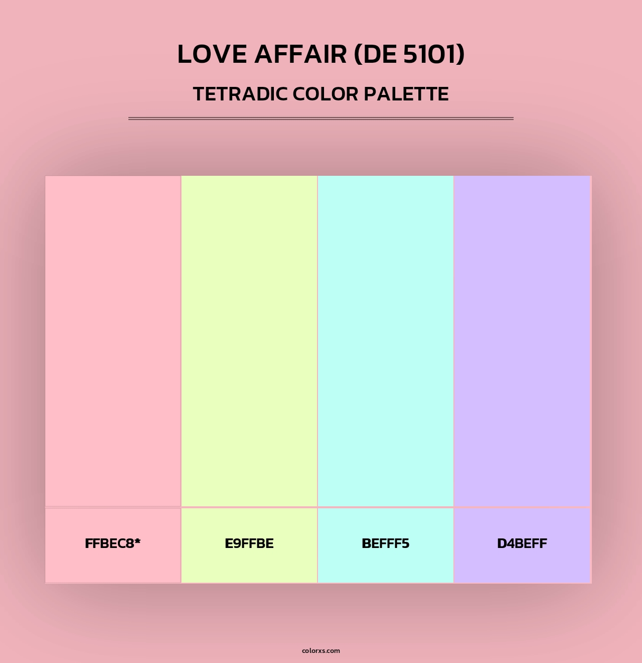 Love Affair (DE 5101) - Tetradic Color Palette