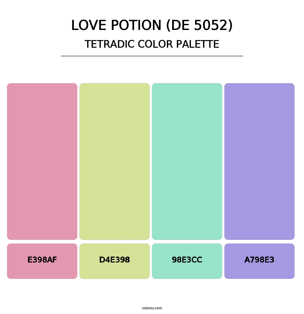 Love Potion (DE 5052) - Tetradic Color Palette