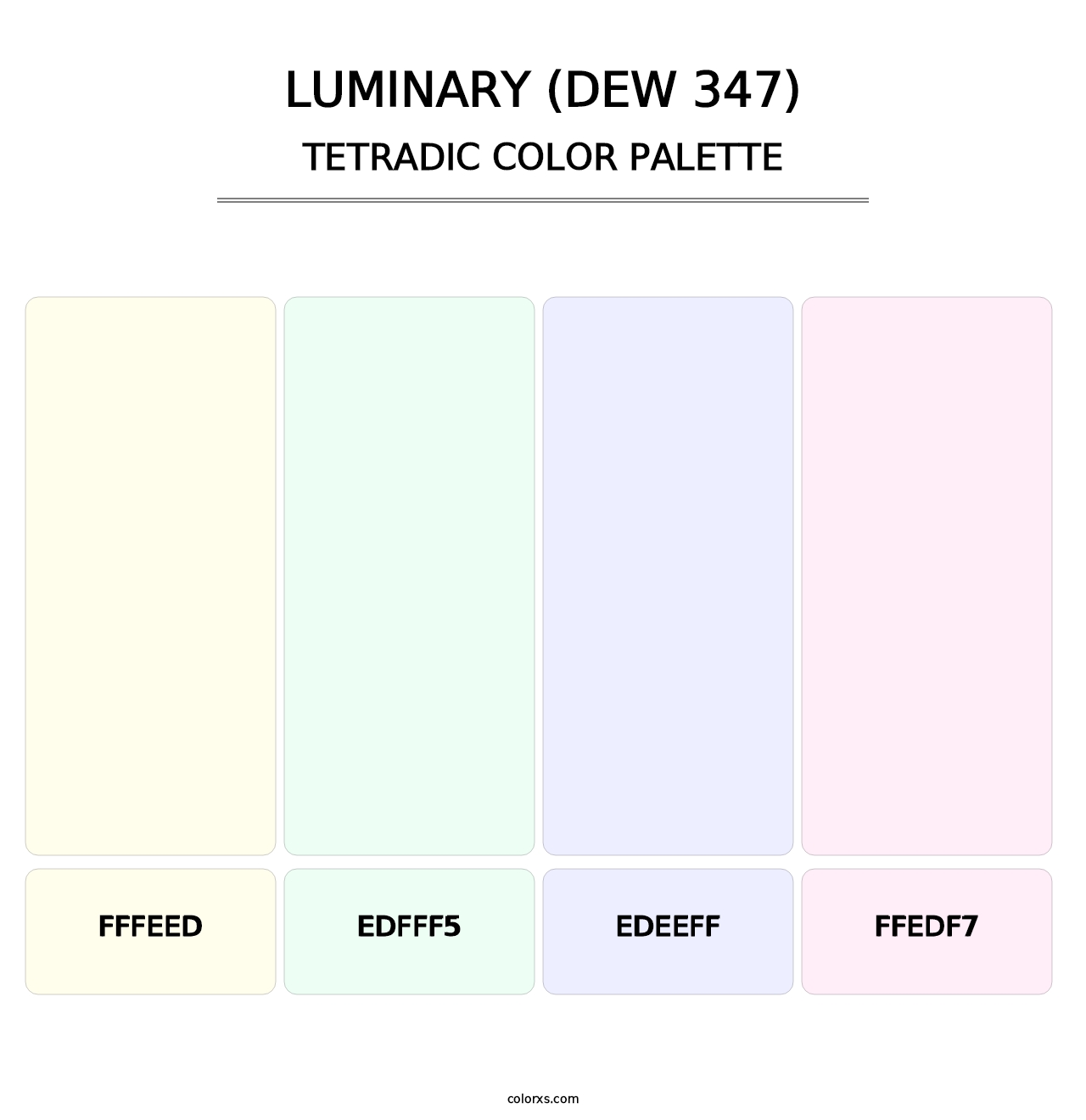 Luminary (DEW 347) - Tetradic Color Palette