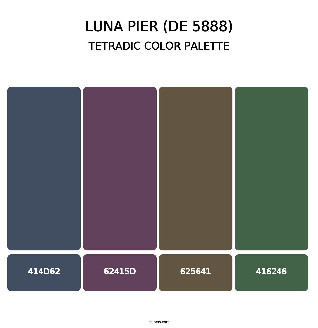 Luna Pier (DE 5888) - Tetradic Color Palette