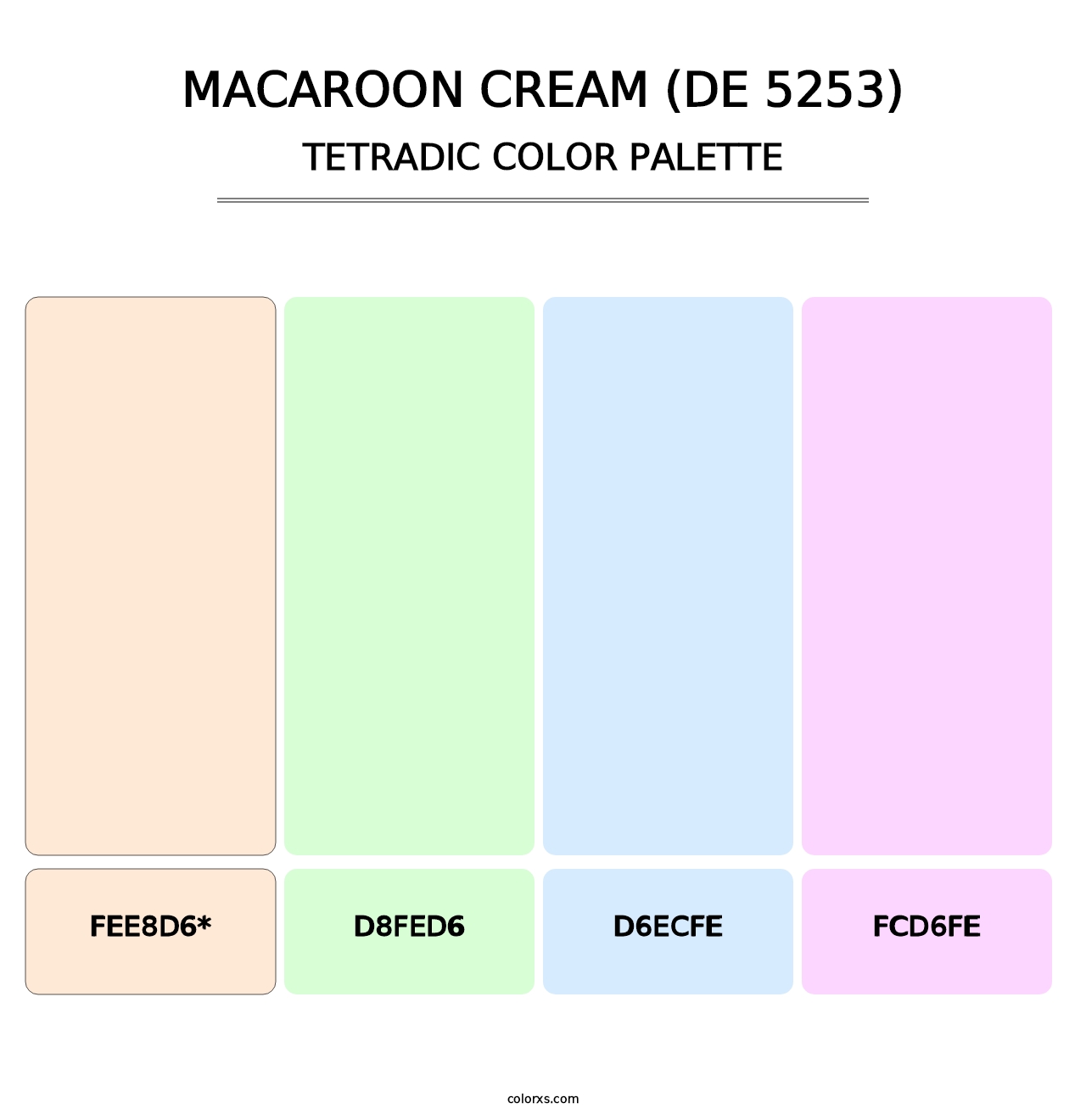 Macaroon Cream (DE 5253) - Tetradic Color Palette