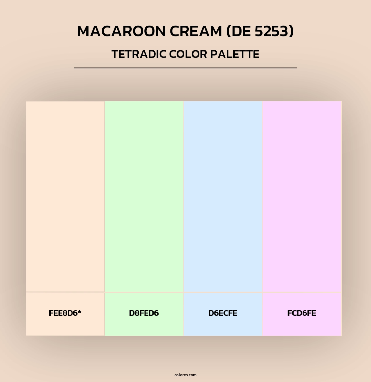 Macaroon Cream (DE 5253) - Tetradic Color Palette