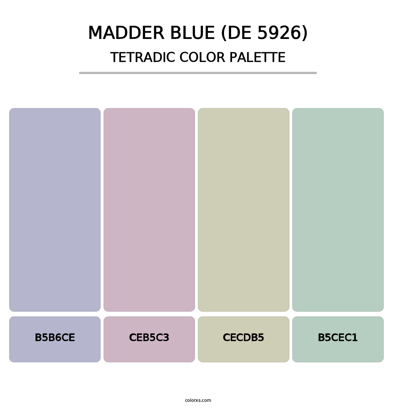 Madder Blue (DE 5926) - Tetradic Color Palette