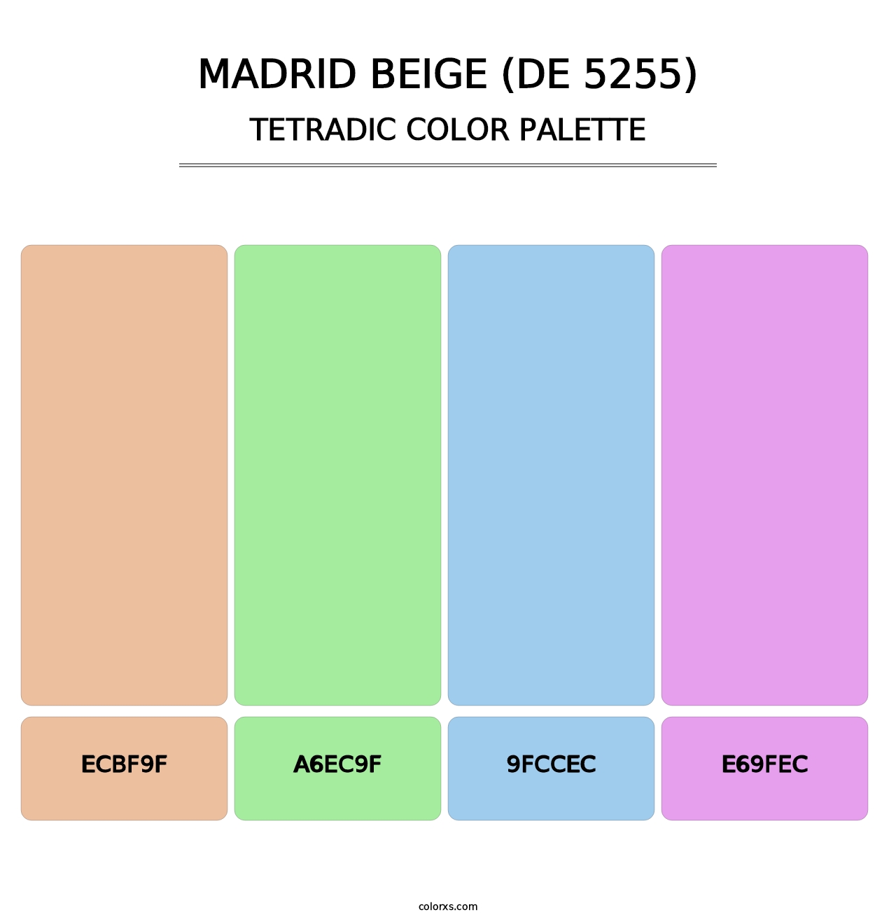 Madrid Beige (DE 5255) - Tetradic Color Palette